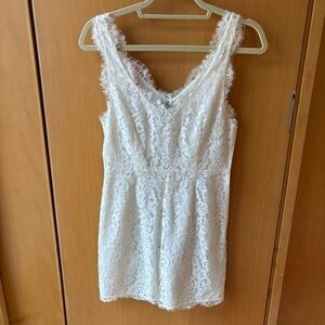 Joie White Lace Mini Dress